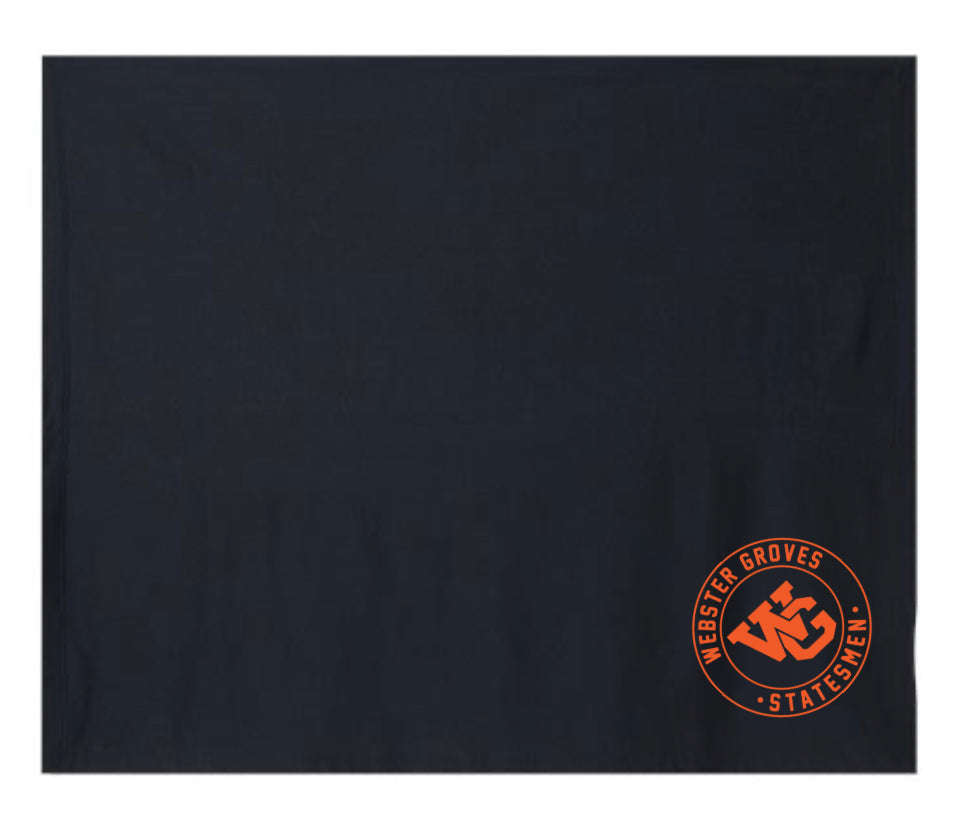 Acc- Stadium Blanket Black- embroidered