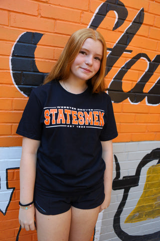 Statesmen black short sleeve T-shirt.