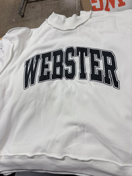 White and Black mock neck