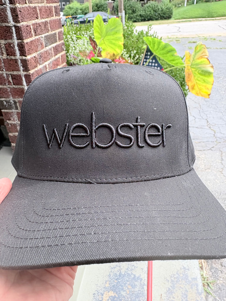 Hat Black on black Webster