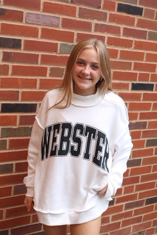 White and Black mock neck