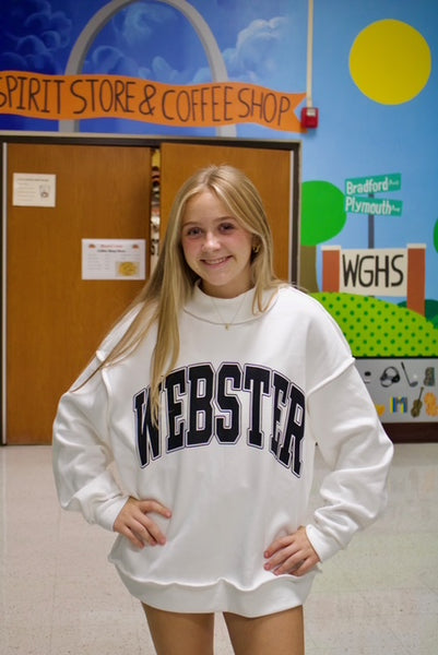 White and Black mock neck