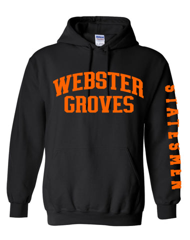 YOUTH- Sweatshirt-Black/Orange Webster Groves Hoodie